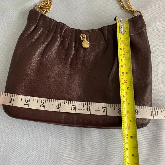 Ande Leather Deep Plum Vintage Handbag Clutch - Picture 12 of 13